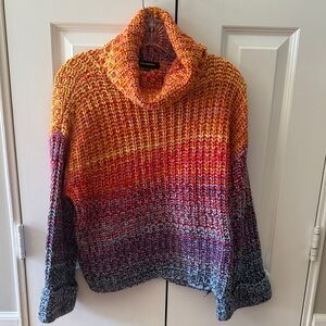 525 America Colorful Cowl Neck Sweater